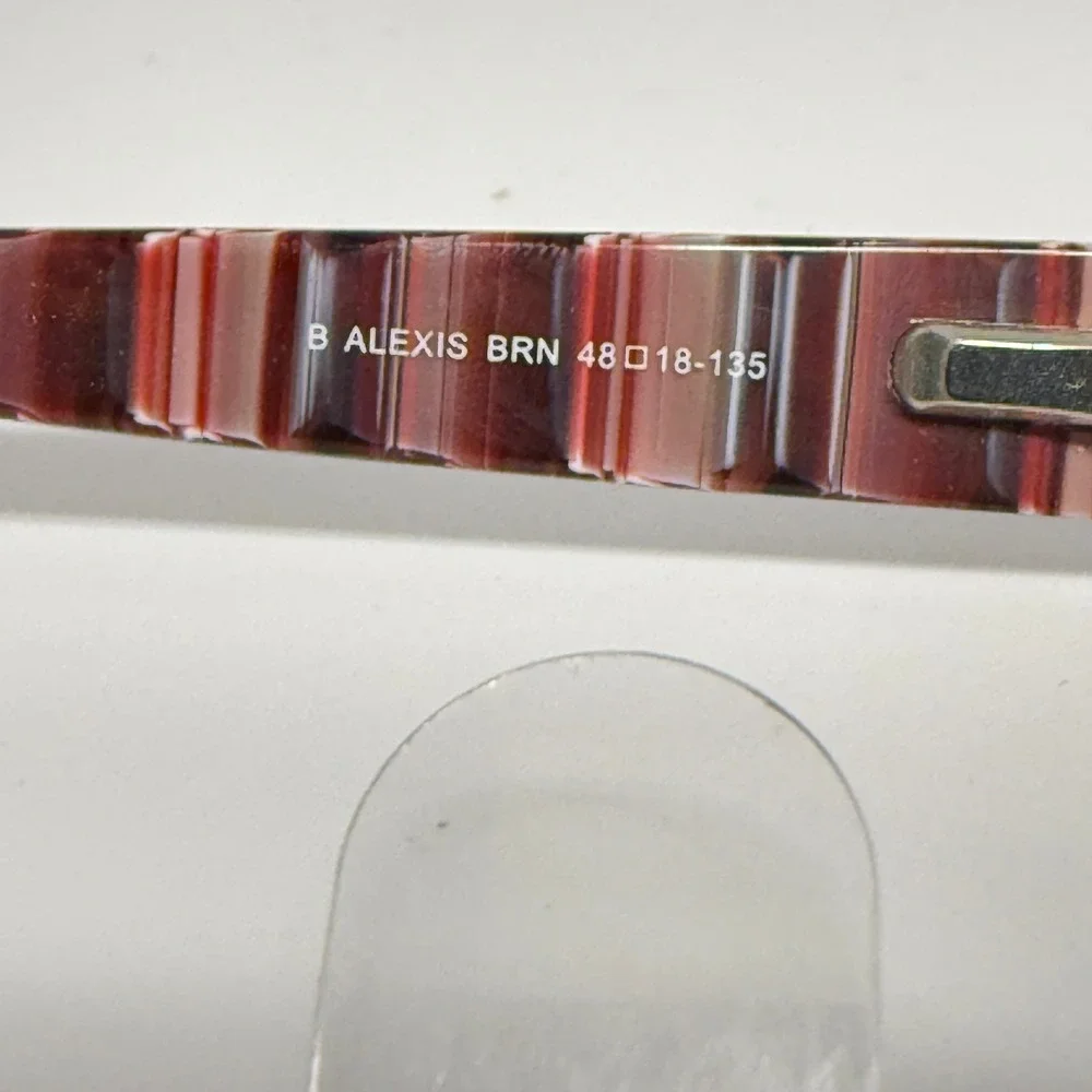 Bongo Alexis BRN Brown Rectangular Half Rim Eyeglasses Frames‎ 48-18-135 22750
